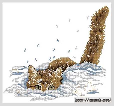 Download embroidery patterns by cross-stitch  - Кот василий