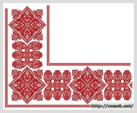 Download embroidery patterns by cross-stitch  - Скатерть