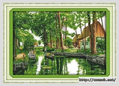 Download embroidery patterns by cross-stitch  - Красивая природа