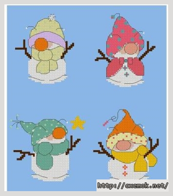 Download embroidery patterns by cross-stitch  - Snowbugs