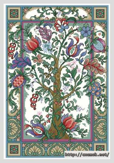 Download embroidery patterns by cross-stitch  - Дерево