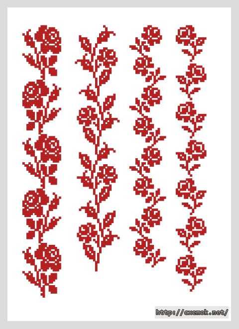 Download embroidery patterns by cross-stitch  - Орнамент на манжет