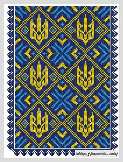 Download embroidery patterns by cross-stitch  - Вишиванка з гербом