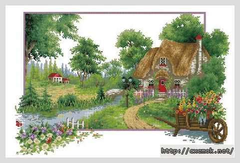 Download embroidery patterns by cross-stitch  - Лето