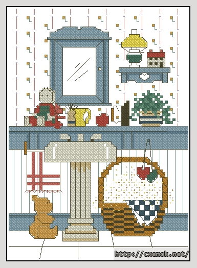 Download embroidery patterns by cross-stitch  - Country bath, author 