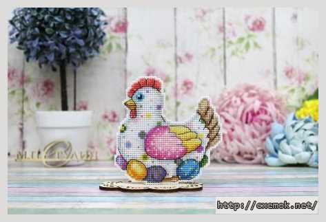 Download embroidery patterns by cross-stitch  - Курочка ряба
