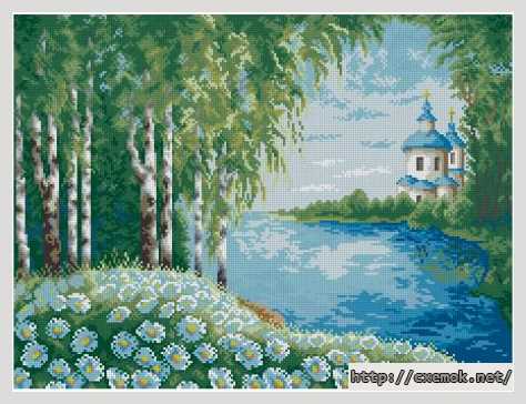 Download embroidery patterns by cross-stitch  - Березовая роща