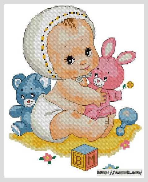 Download embroidery patterns by cross-stitch  - Малыш