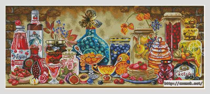 Download embroidery patterns by cross-stitch  - Вкус лета