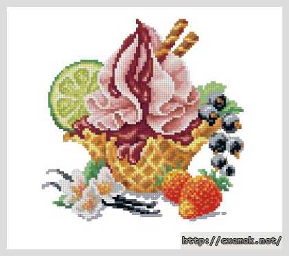 Download embroidery patterns by cross-stitch  - Капкейк