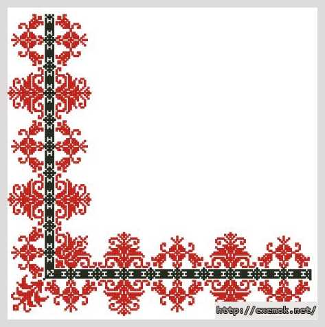 Download embroidery patterns by cross-stitch  - Салфетка