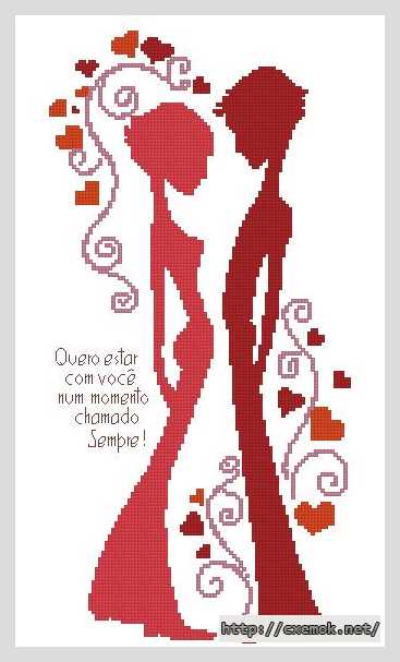 Download embroidery patterns by cross-stitch  - Пара