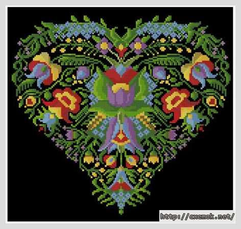 Download embroidery patterns by cross-stitch  - Сердца мира. венгрия