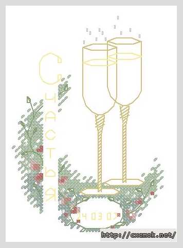 Download embroidery patterns by cross-stitch  - Поздравительная открытка