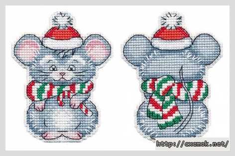 Download embroidery patterns by cross-stitch  - Мышка