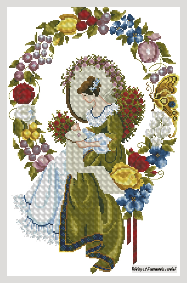 Download embroidery patterns by cross-stitch  - Ladyofthethread, author 
