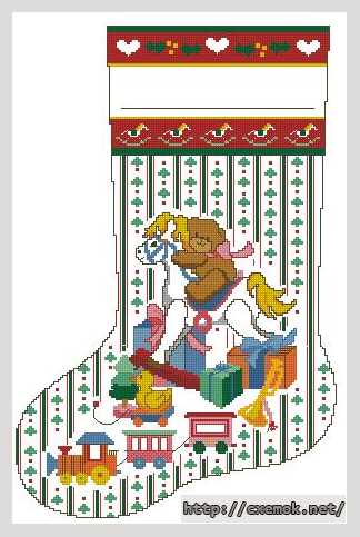 Download embroidery patterns by cross-stitch  - Сапог игрушки