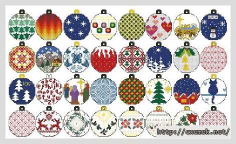 Download embroidery patterns by cross-stitch  - Новогодние игрушки