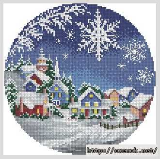Download embroidery patterns by cross-stitch  - Долгая зимняя ночь