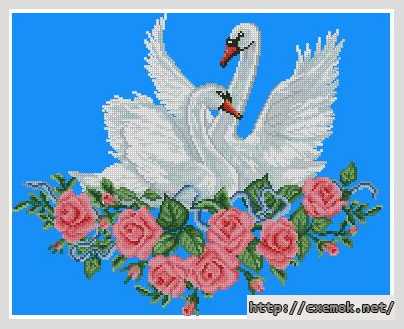 Download embroidery patterns by cross-stitch  - Лебеди