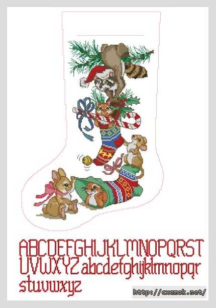 Download embroidery patterns by cross-stitch  - Сапожок игривые друзья