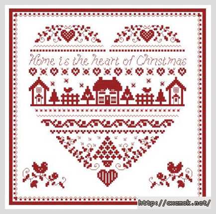 Download embroidery patterns by cross-stitch  - Сердце рождества