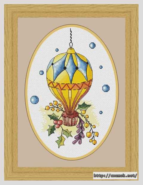 Download embroidery patterns by cross-stitch  - Новогодний шар