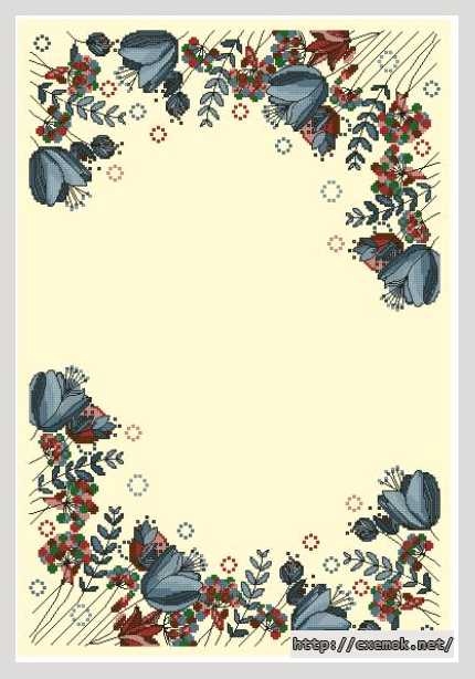 Download embroidery patterns by cross-stitch  - Дорожка на стол