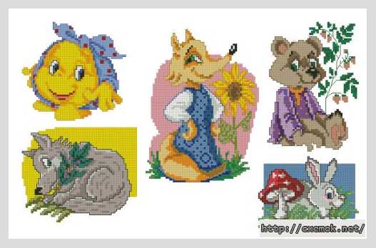 Download embroidery patterns by cross-stitch  - Колобок