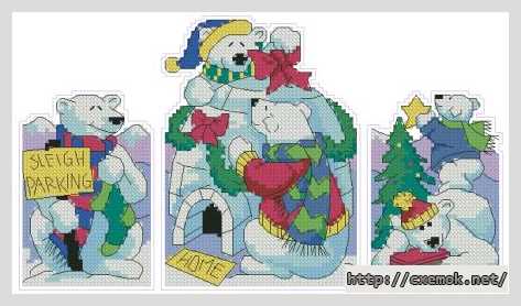 Download embroidery patterns by cross-stitch  - Открытка подготовка к празднику