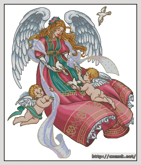 Download embroidery patterns by cross-stitch  - Angel of innocence, author 