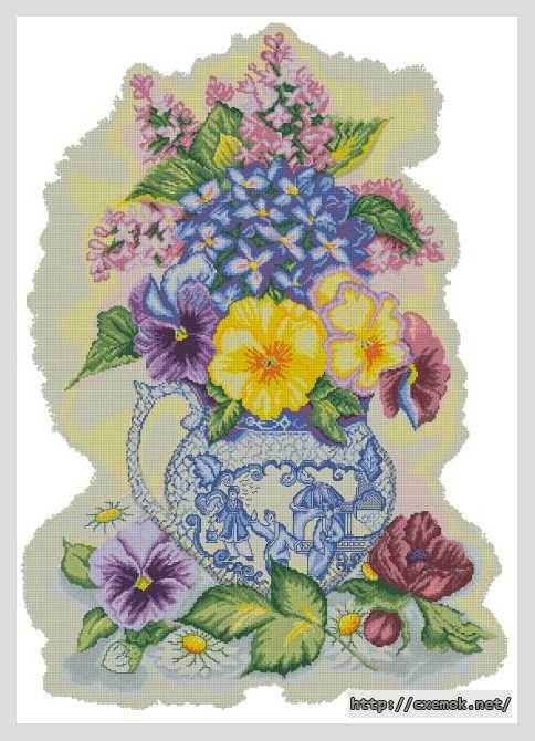 Download embroidery patterns by cross-stitch  - Очаровательный цвет