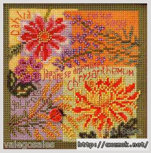 Download embroidery patterns by cross-stitch  - Fall blooms, author 