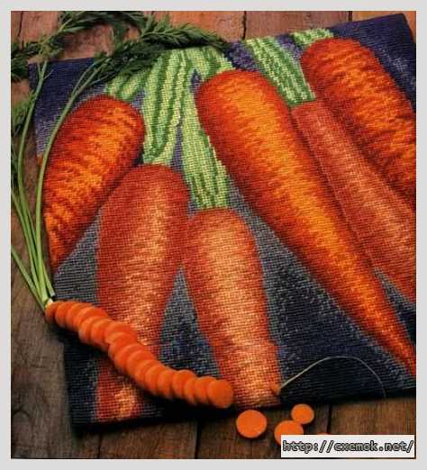 Завантажити схеми вишивки нитками / хрестом  - Морковь