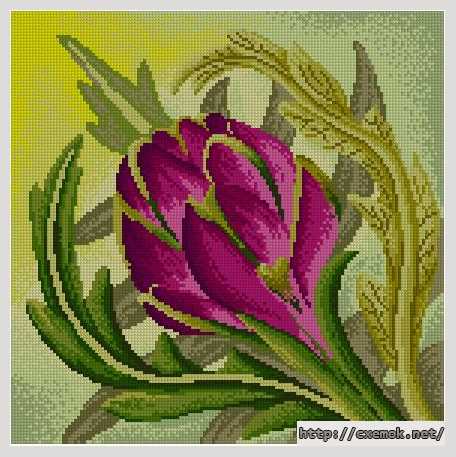Download embroidery patterns by cross-stitch  - Артишок