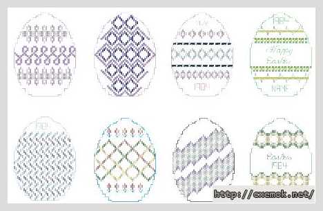 Download embroidery patterns by cross-stitch  - Пасхальное бисероплетение