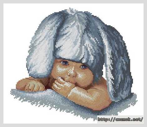 Download embroidery patterns by cross-stitch  - Зая