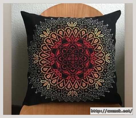 Download embroidery patterns by cross-stitch  - Подушка