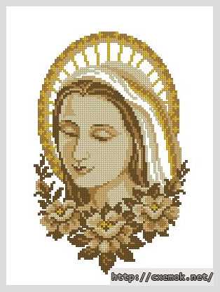 Download embroidery patterns by cross-stitch  - Мадонна