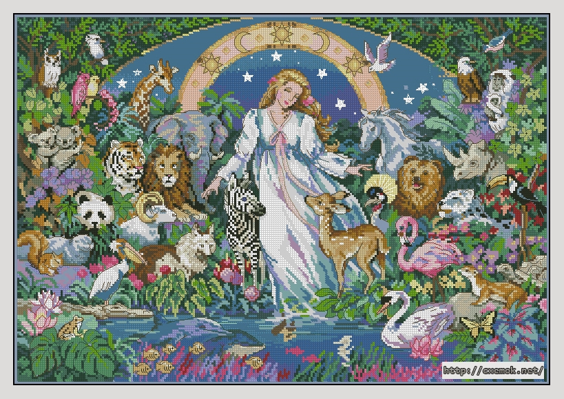 Download embroidery patterns by cross-stitch  - Mother earth, author 