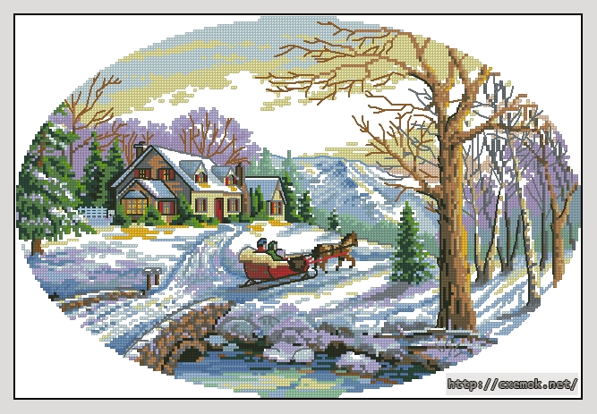 Download embroidery patterns by cross-stitch  - Winter wonderland, author 