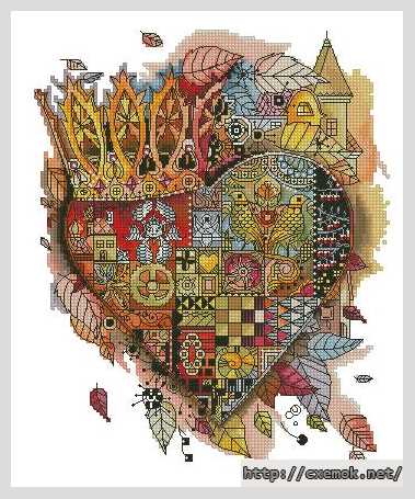 Download embroidery patterns by cross-stitch  - Королевское сердце