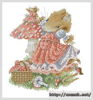 Download embroidery patterns by cross-stitch  - Мышь вера (осень)