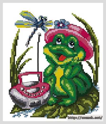 Download embroidery patterns by cross-stitch  - На любимой волне
