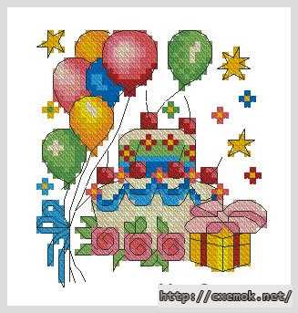 Download embroidery patterns by cross-stitch  - С праздником!