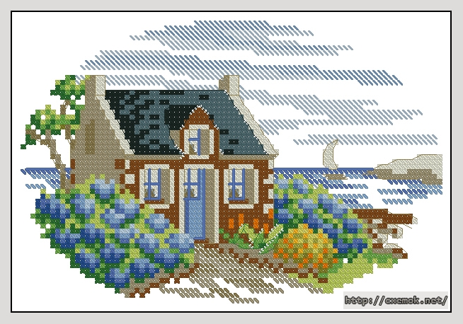 Download embroidery patterns by cross-stitch  - Maison bretonne, author 