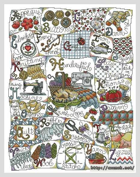 Download embroidery patterns by cross-stitch  - Швейный алфавит (авс)