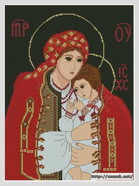 Download embroidery patterns by cross-stitch  - Украинская икона