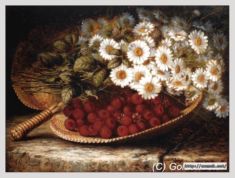 Download embroidery patterns by cross-stitch  - A summer still life, author 