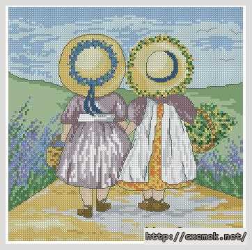 Download embroidery patterns by cross-stitch  - Ароматные поля